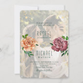 Vintages elegantes Foto Einladung zur Hochzeit (Vorderseite)