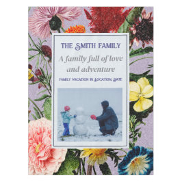 Vintages elegantes Foto mit benutzerdefiniertem Bl Tischdecke