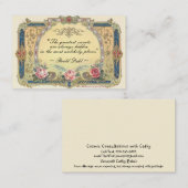 Vintages elegantes französisches Land Visitenkarte (Vorne/Hinten)