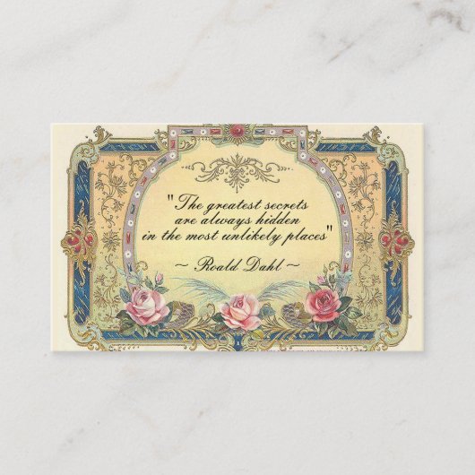 Vintages elegantes französisches Land Visitenkarte (Vorderseite)