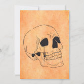 Vintages elegantes gotisches Halloween-Kostüm-Part Einladung (Rückseite)