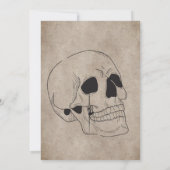 Vintages elegantes gotisches Halloween-Kostüm-Part Einladung (Rückseite)