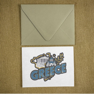 Vintages Elegantes Griechenland Europa Reiseführer Postkarte