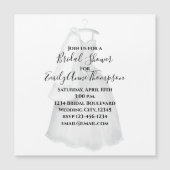 Vintages elegantes Hochzeitsgown-Brautparty Magnetkarte (Vorderseite)