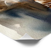 Vintages Elegantes Jugendstil Poster (Ecke)