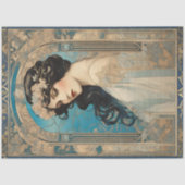 Vintages Elegantes Jugendstil Seidenpapier (Vorderseite)