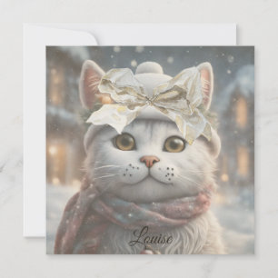 Vintages elegantes Niedliches Weihnachtsgeschenk Karte