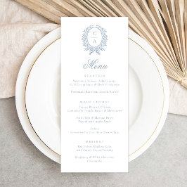 Vintages elegantes Olive Leaf Botanisches Kaminmen Menükarte