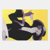 Vintages elegantes Party "Drinking Afternoon Tea" Geschenkpapier Set (Vorderseite)