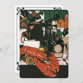 Vintages Elegantes Restaurant Einladung (Vorne/Hinten)