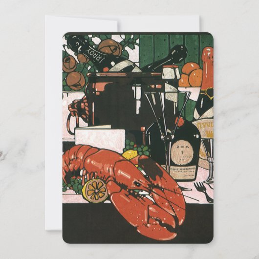 Vintages Elegantes Restaurant Einladung (Vorderseite)