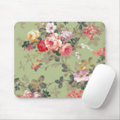 Vintages elegantes rosarotes gelbes Rosen-Muster Mousepad (Mit Mouse)