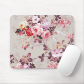 Vintages elegantes rosarotes lila Rosen-Muster Mousepad (Mit Mouse)