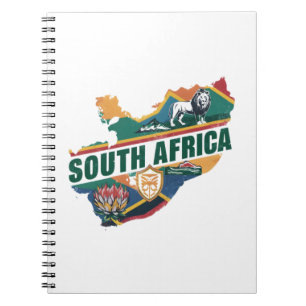 Vintages Elegantes Südafrika Reisen Souvenir Notizblock