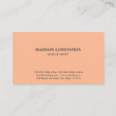 Vintages elegantes visitenkarte (Rückseite)