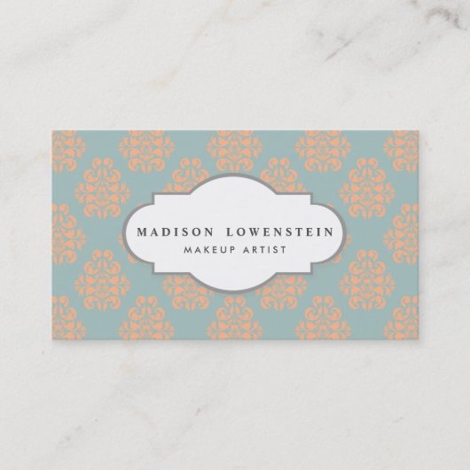 Vintages elegantes visitenkarte (Vorderseite)