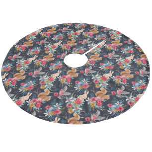Vintages, elegantes Weihnachtsbaumtier Fleece Weihnachtsbaumdecke