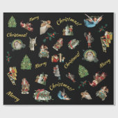 Vintages elegantes Weihnachtswrapping Paper Geschenkpapier (Flach)