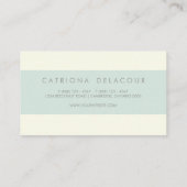 Vintages Elfenbeinmuster und Minzgrün Visitenkarte (Rückseite)
