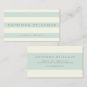 Vintages Elfenbeinmuster und Minzgrün Visitenkarte (Vorne/Hinten)