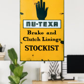 Vintages Emailunterschreiben. Poster (Heimbüro)