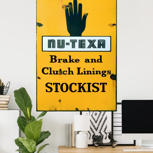 Vintages Emailunterschreiben. Poster (Heimbüro)