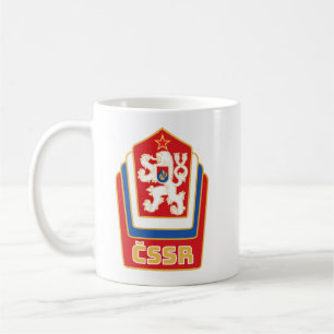Vintages Emblem der Tschechoslowakei Kaffeetasse