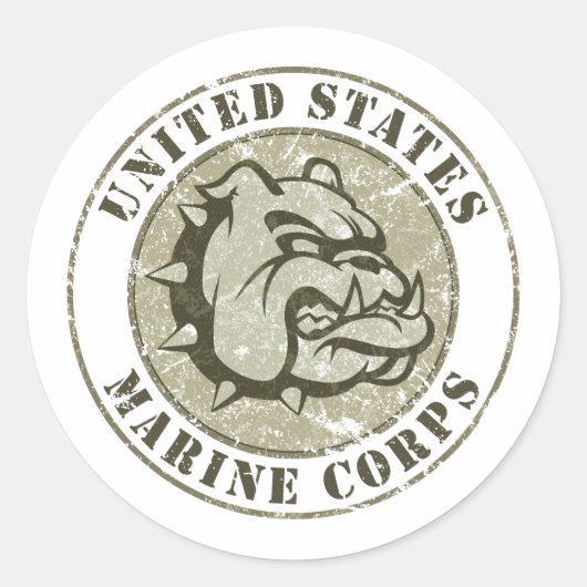 Vintages Emblem des Teufels Runder Aufkleber (Vorderseite)