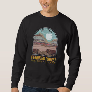 Vintages Emblem des versteinerten Waldnationalpark Sweatshirt