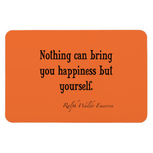 Vintages Emerson Happy Zitat Nectarine Orange Magnet