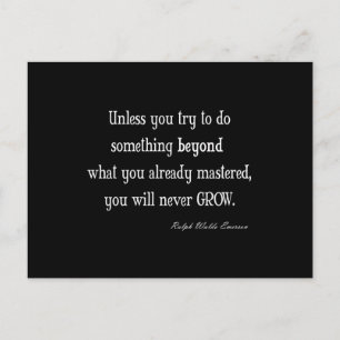 Vintages Emerson Inspiration Wachstum Masterquote  Postkarte