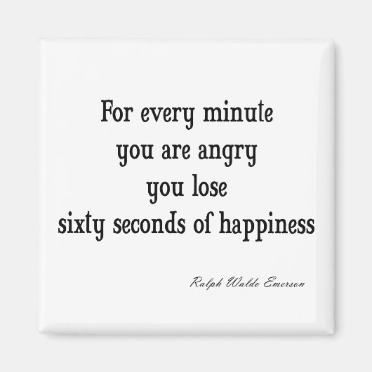 Vintages Emerson Inspirational Happy Zitat Magnet (Vorne)