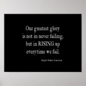 Vintages Emerson Overcoming Failure Zitat Poster (Vorne)