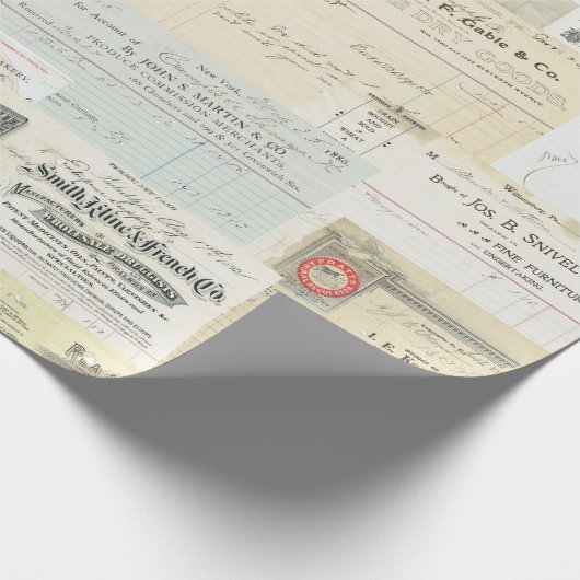 Vintages Empfangs-Collagen-Papier Geschenkpapier (Ecke)