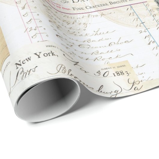 Vintages Empfangs-Collagen-Papier Geschenkpapier (Rolleneckpunkt)