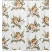 Vintages Engelmuster Duschvorhang (Vorderseite)