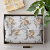 Vintages Engelmuster weiß Seidenpapier (Geschenk)