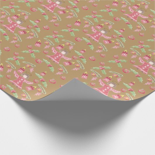 Vintages Engelsmodell Geschenkpapier (Ecke)