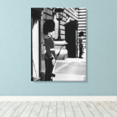 Vintages England - Eintritt in Buckingham Leinwanddruck (Insitu (Holzboden))