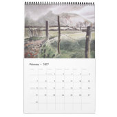 Vintages England Landschaft, Retro Kalender (Feb 2027)