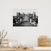 Vintages England, Ostterrasse am Windsor Castle, Poster (Küche)