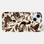 Vintages Enten- und Gänsemuster Case-Mate iPhone Hülle (Rückseite (Horizontal))