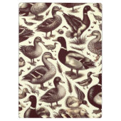 Vintages Enten- und Gänsemuster Klemmbrett (Rückseite)