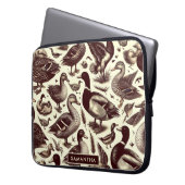 Vintages Enten- und Gänsemuster Laptopschutzhülle (Vorderseite Links)