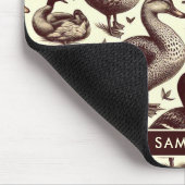 Vintages Enten- und Gänsemuster Mousepad (Ecke)
