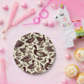 Vintages Enten- und Gänsemuster Pappteller (Party)