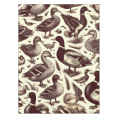 Vintages Enten- und Gänsemuster Tischdecke (Vorderseite)