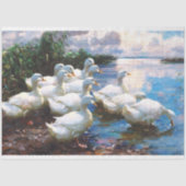 Vintages Entengewebe Seidenpapier (Vorderseite)