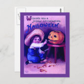 Vintages Entertainment Halloween Postkarte (Vorne/Hinten)