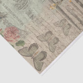 Vintages Ephemera & Butterfly-Shabby Chic Seidenpapier (Ausschnitt)